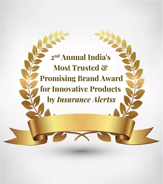 2nd Annual India's Most Trusted & Promising Brand Award for Innovative Products by Insurance Alertss